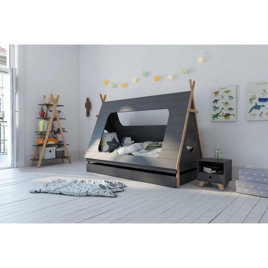 mutoni Comodino Durato grigio 40x35  