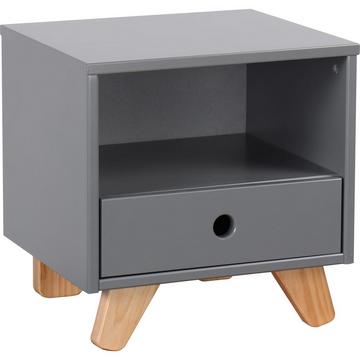 Table de chevet pin gris