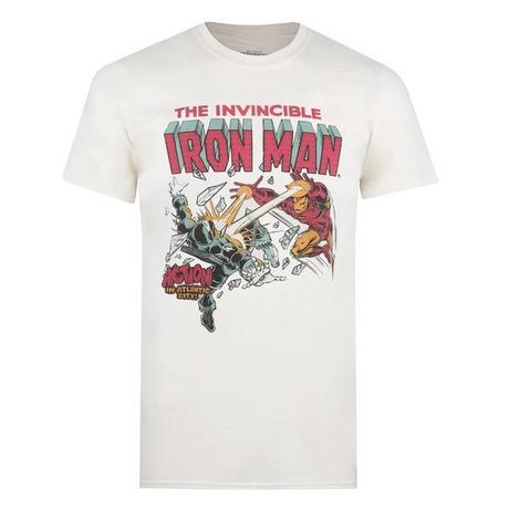 Iron Man Iron Man Explosion Logo Stampa T-Shirt  