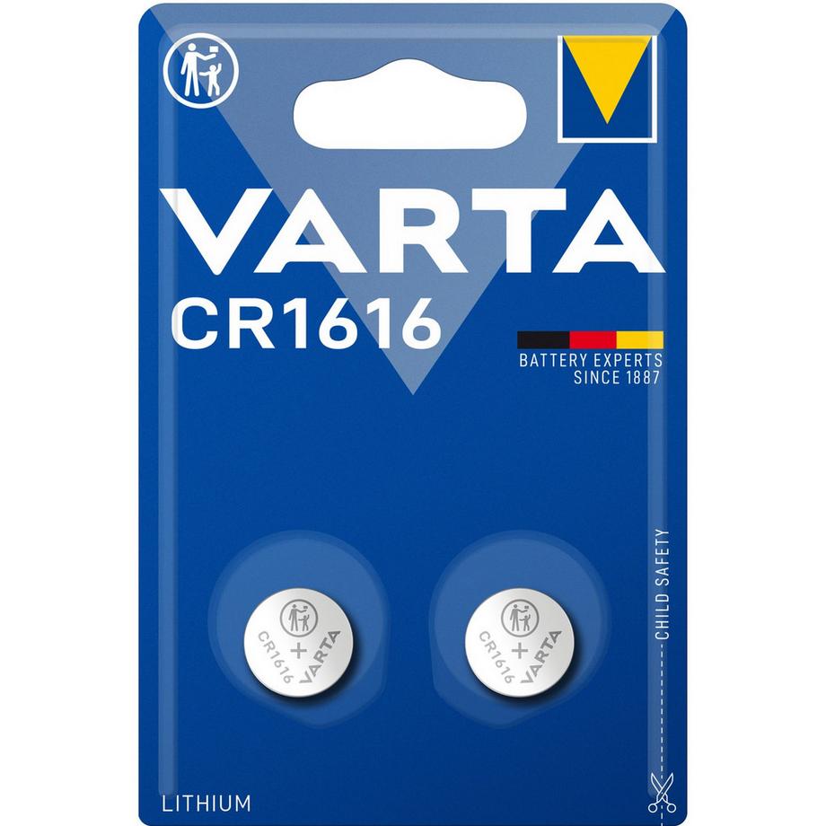 VARTA  Pile bouton au lithium CR1616 3 V, paquet de 2 