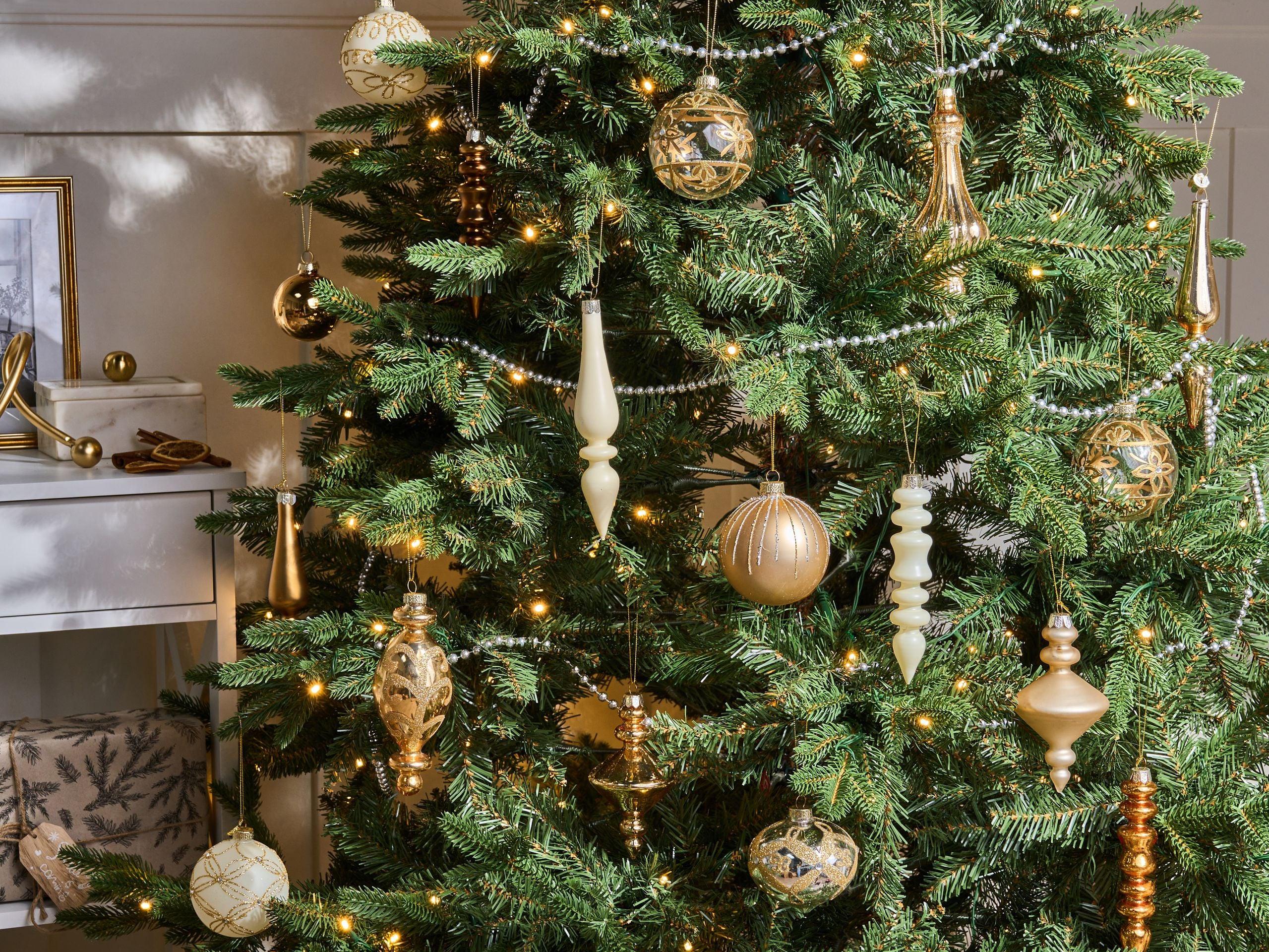 Beliani Lot de 70 boules en Verre Glamour FLICKER  