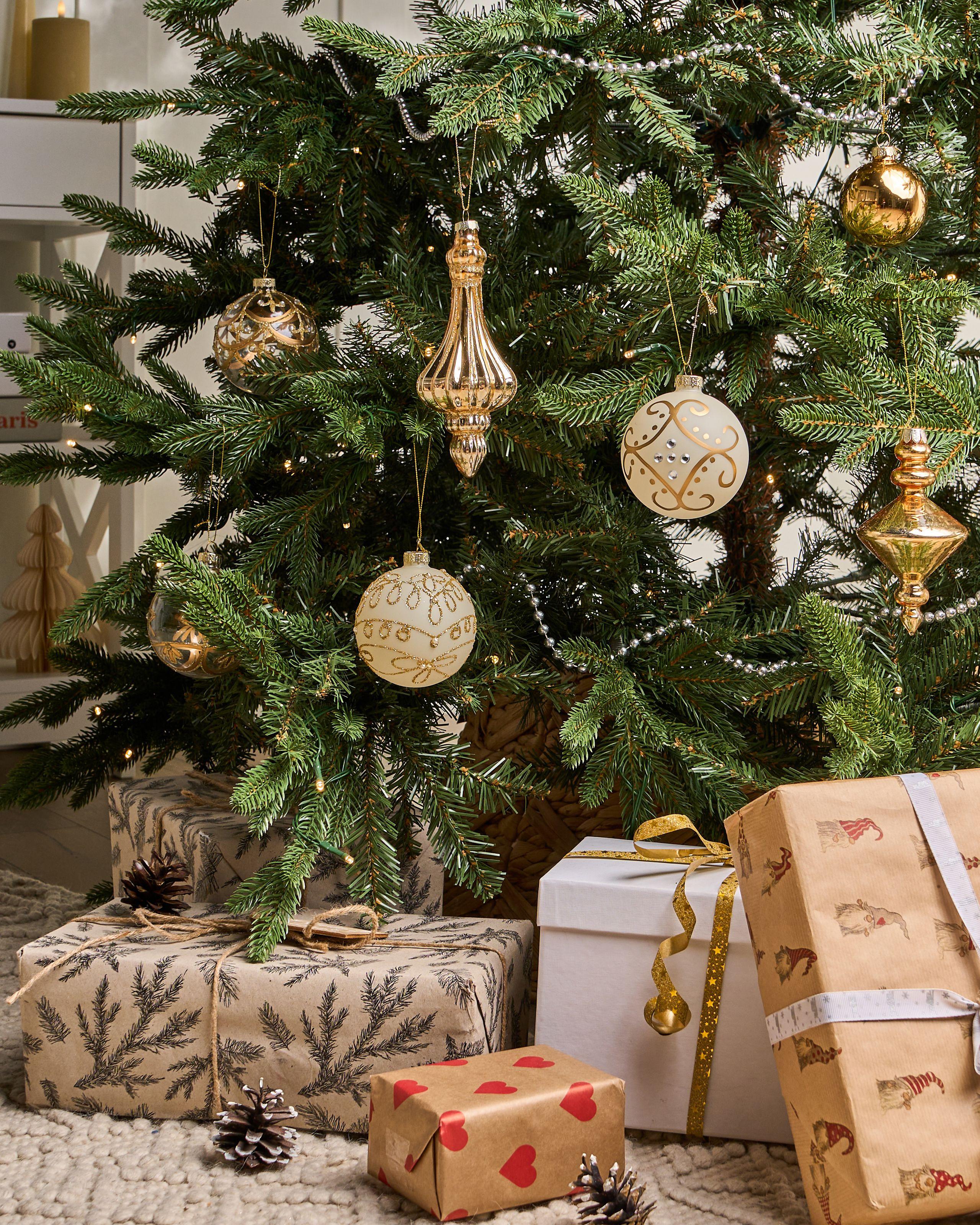 Beliani Lot de 70 boules en Verre Glamour FLICKER  