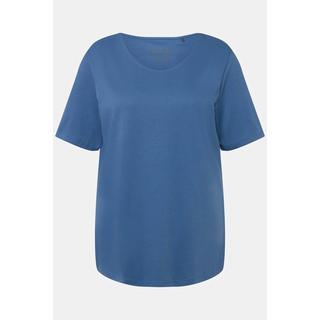 Ulla Popken  Shirt, doppellagige Vorderseite, Slim, Rundhals, Halbarm 