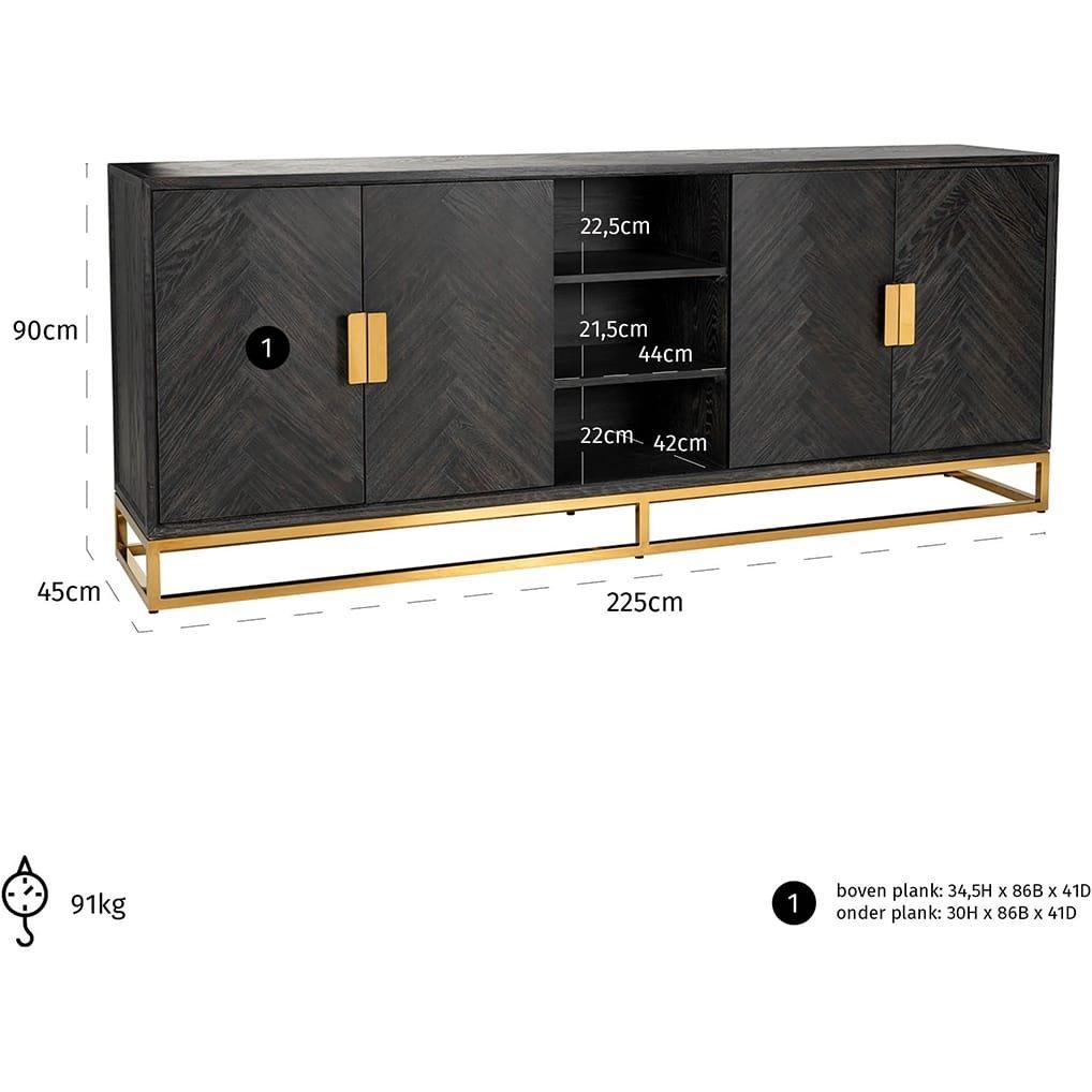 mutoni Sideboard Blackbone gold 225  