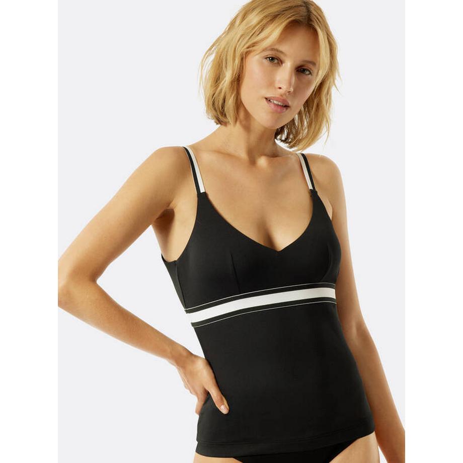 Schiesser Tankini Bikini Top mit gestreiften Trägern  