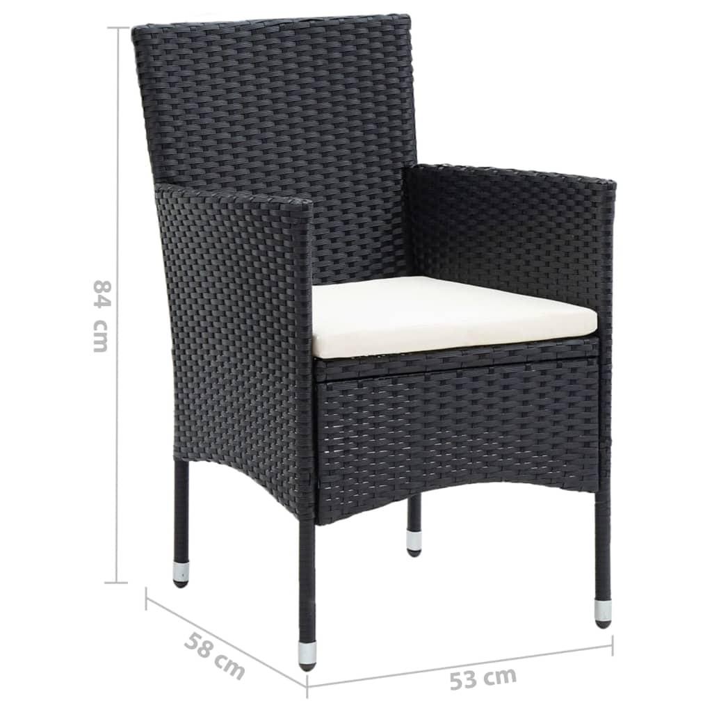 VidaXL set da pranzo Polirattan  