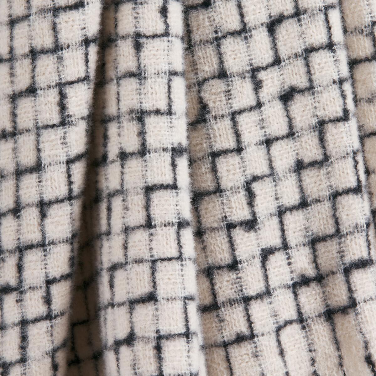 La Redoute Collections Sciarpa a quadri con frange  