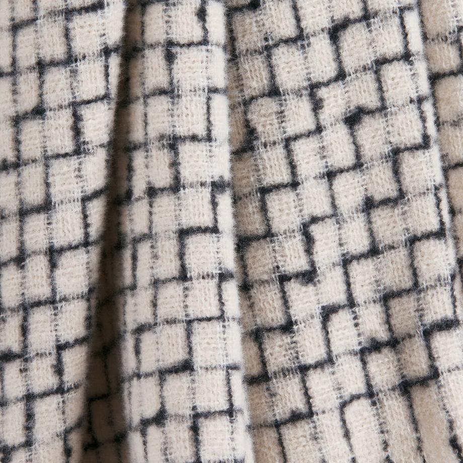 La Redoute Collections Sciarpa a Quadri con Frange  