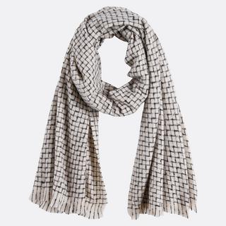 La Redoute Collections Sciarpa a quadri con frange  