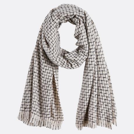 La Redoute Collections Sciarpa a quadri con frange  