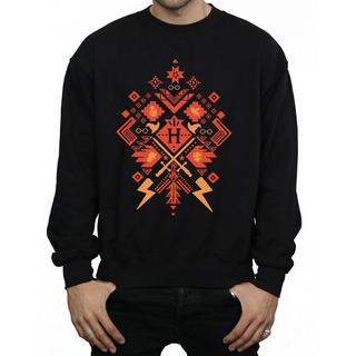 HARRY-POTTER  Weihnachten Fair Isle Sweatshirt aus Baumwolle 