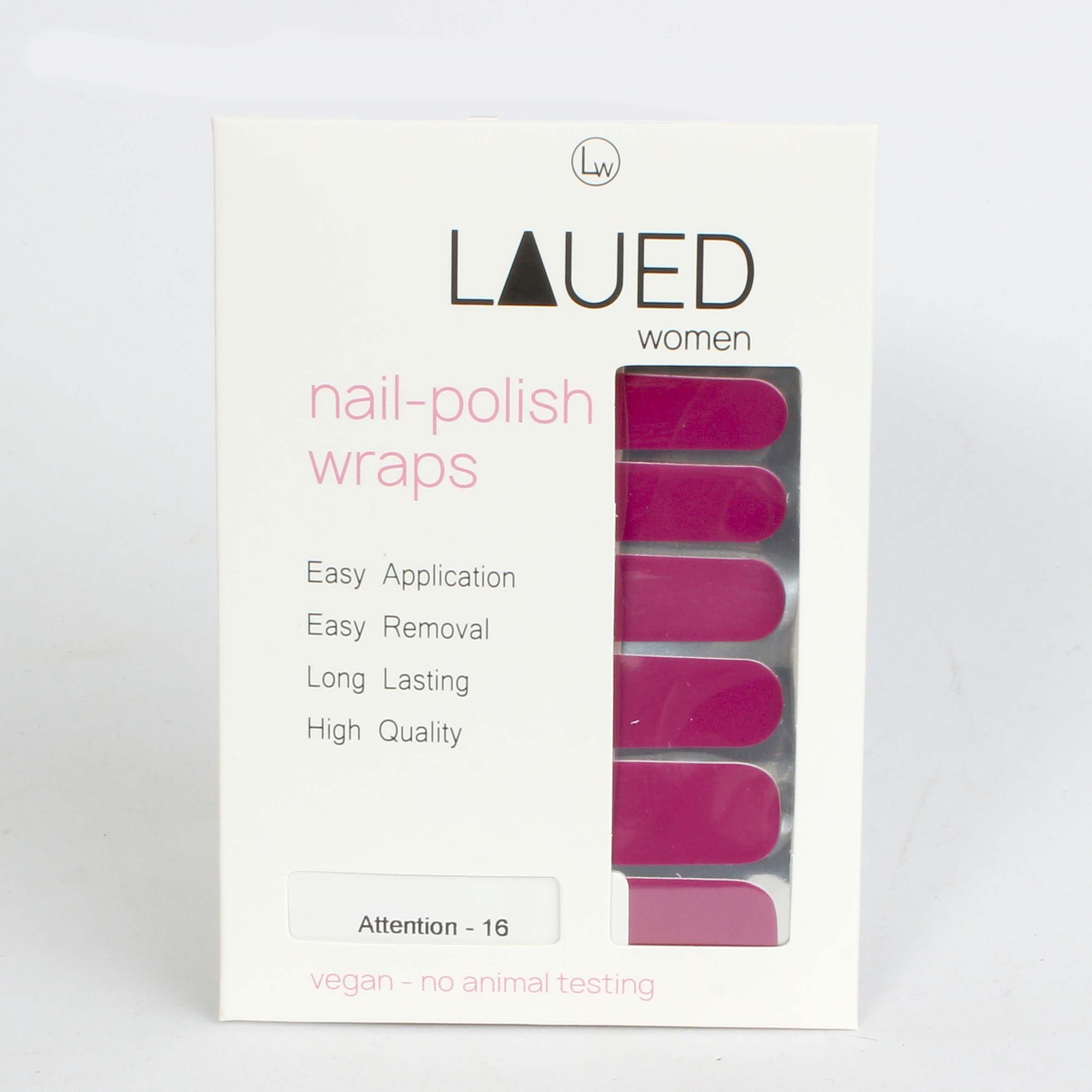 LAUED  vegane Nagelfolien solid purple Attention 