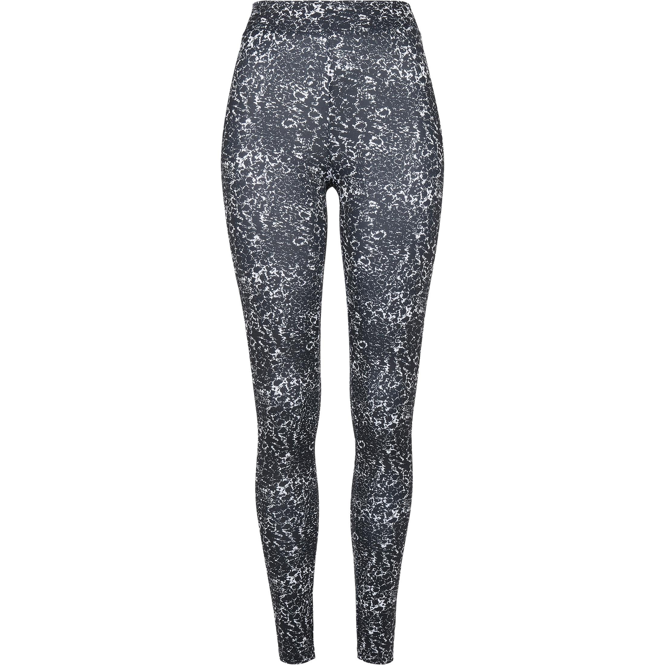 Image of Leggings Frau Aop Damen Schwarz/Weiss XL