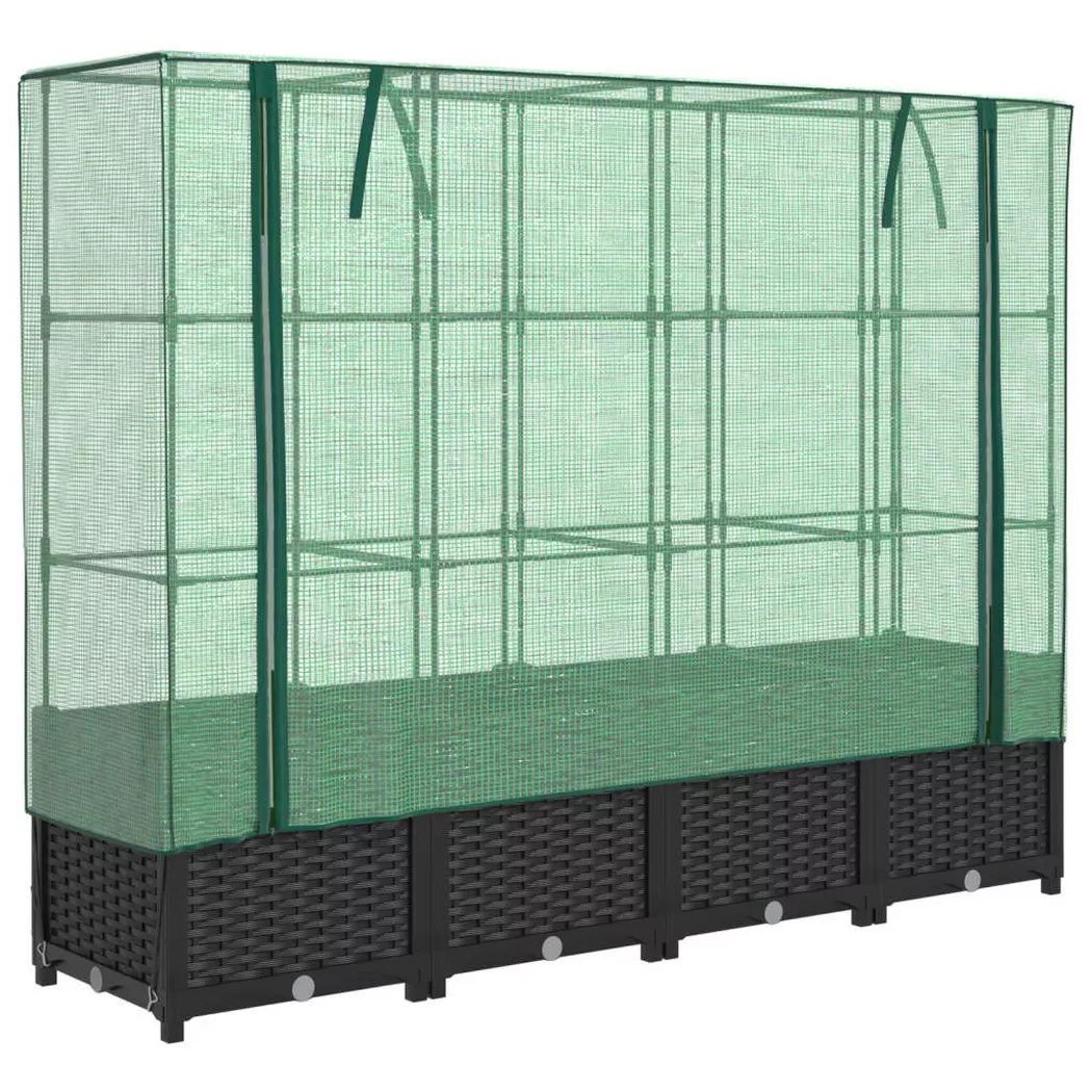 VidaXL - Hochbeet polypropylen, One Size, Schwarz