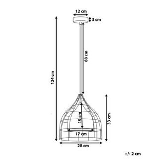 Beliani Lampe suspension en Métal Industriel TRESA  