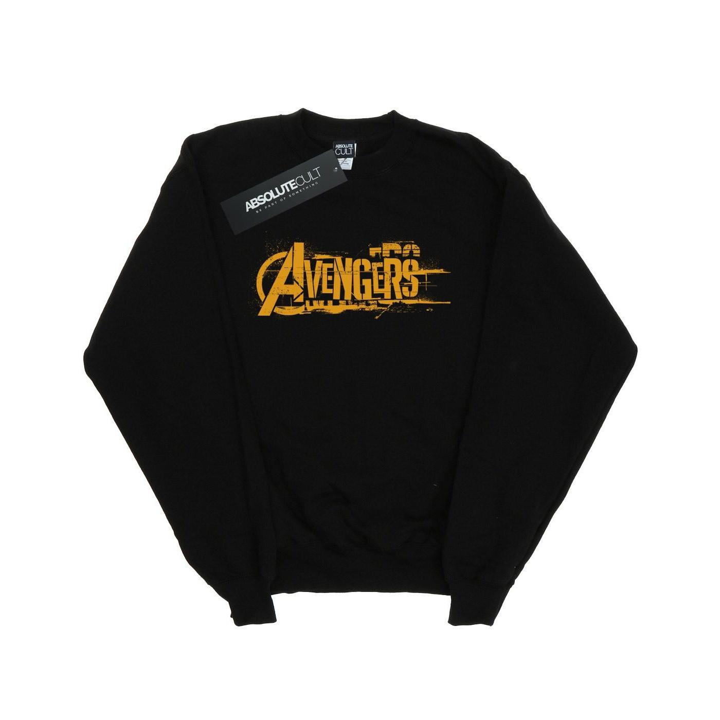 Image of Avengers Infinity War Orange Logo Sweatshirt Mädchen Schwarz 128