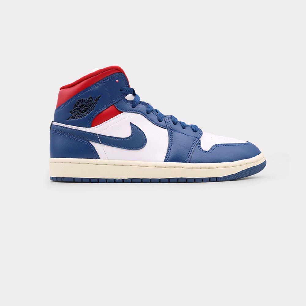 Image of Nike Air Jordan 1 Mid - French Blue Gym Red Damen Multicolor 42.5
