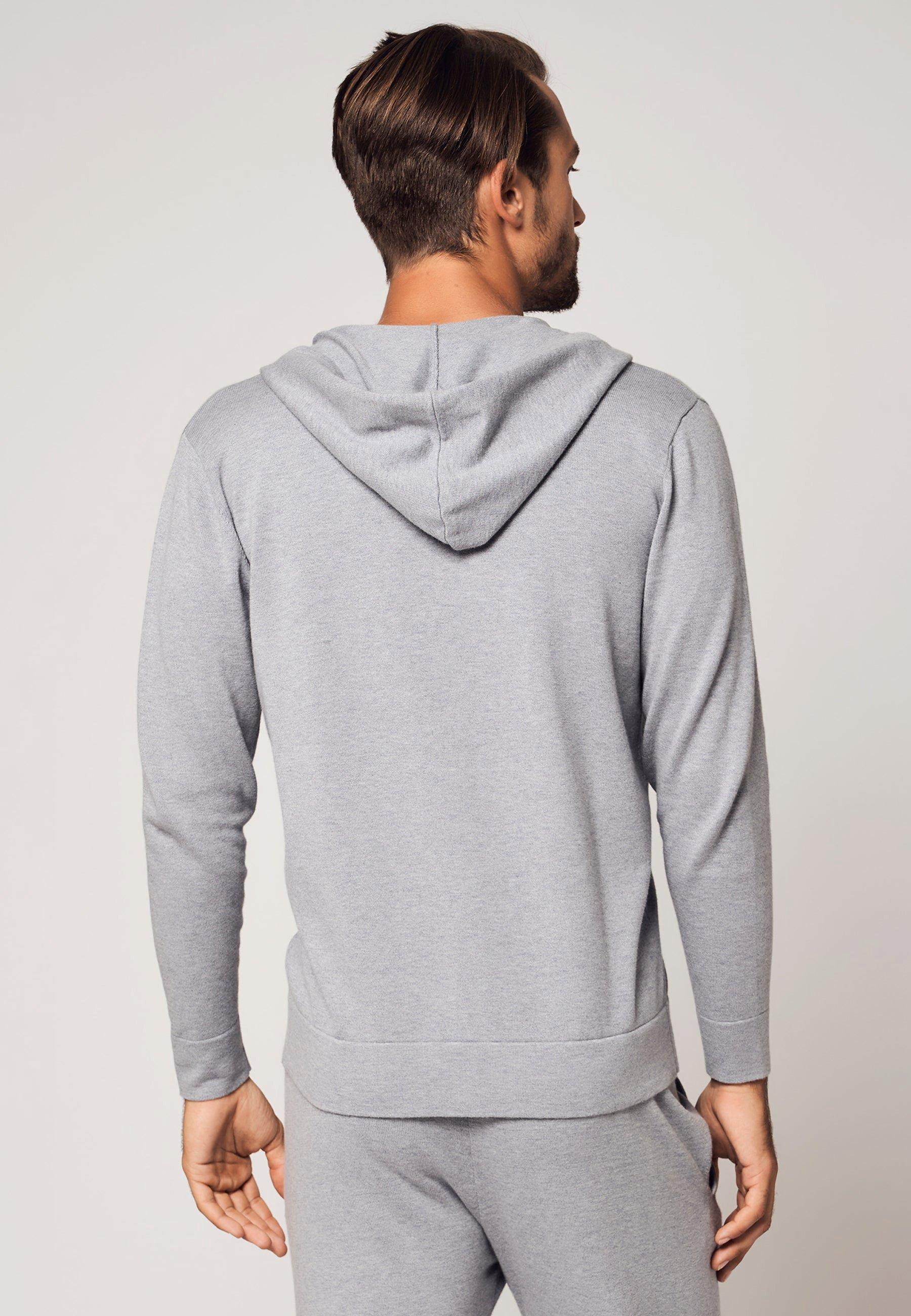 Bellemere New York  Sweat à capuche zippé en coton et cachemire 