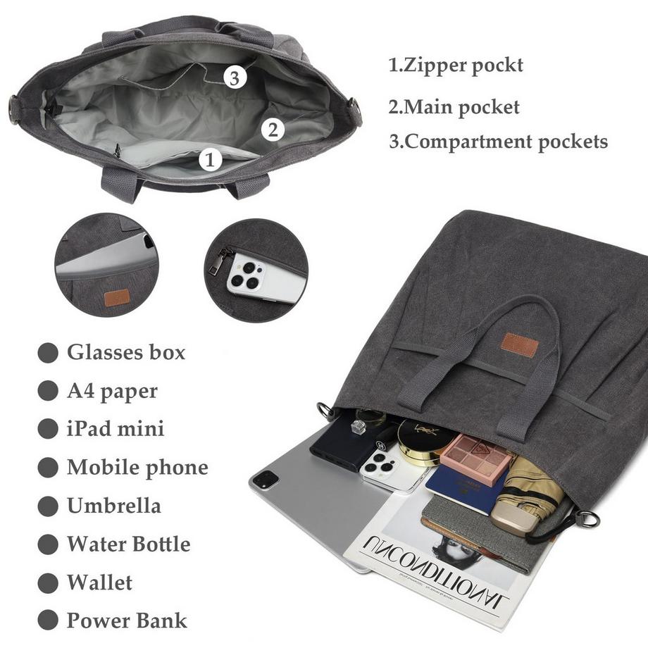 Only-bags.store Leinwand Umhängetasche  