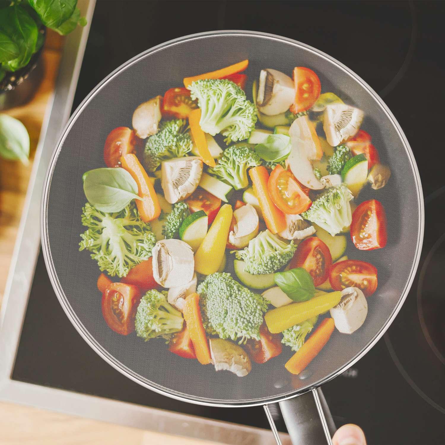 B2X Protection anti-éclaboussures pour poêle à frire, lot de 2  