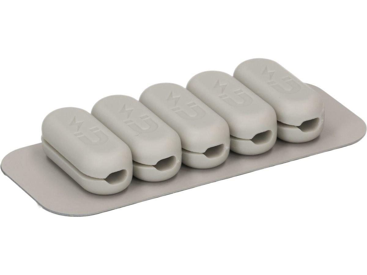 Max Hauri  Cable Home 168309 organizer per cavi Universale Supporto per cavo Grigio 5 pz 