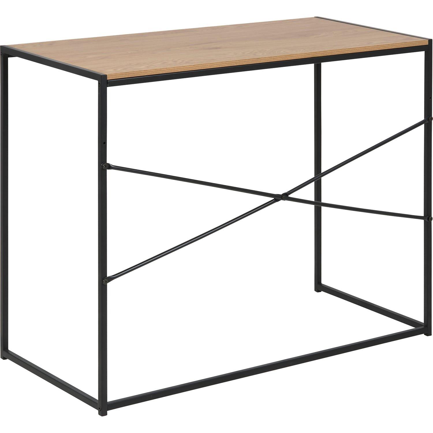 mutoni Schreibtisch Multiple Bronx Wildeiche Nachbildung 3 Gestelle Schwarz 100x45x75cm  