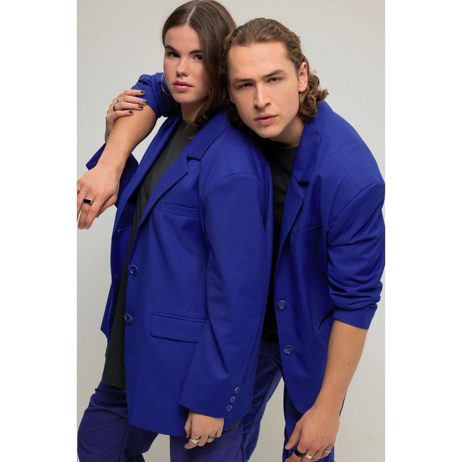 Studio Untold Oversized Langarm Unisex Blazer mit Rücken-Knopfleiste  