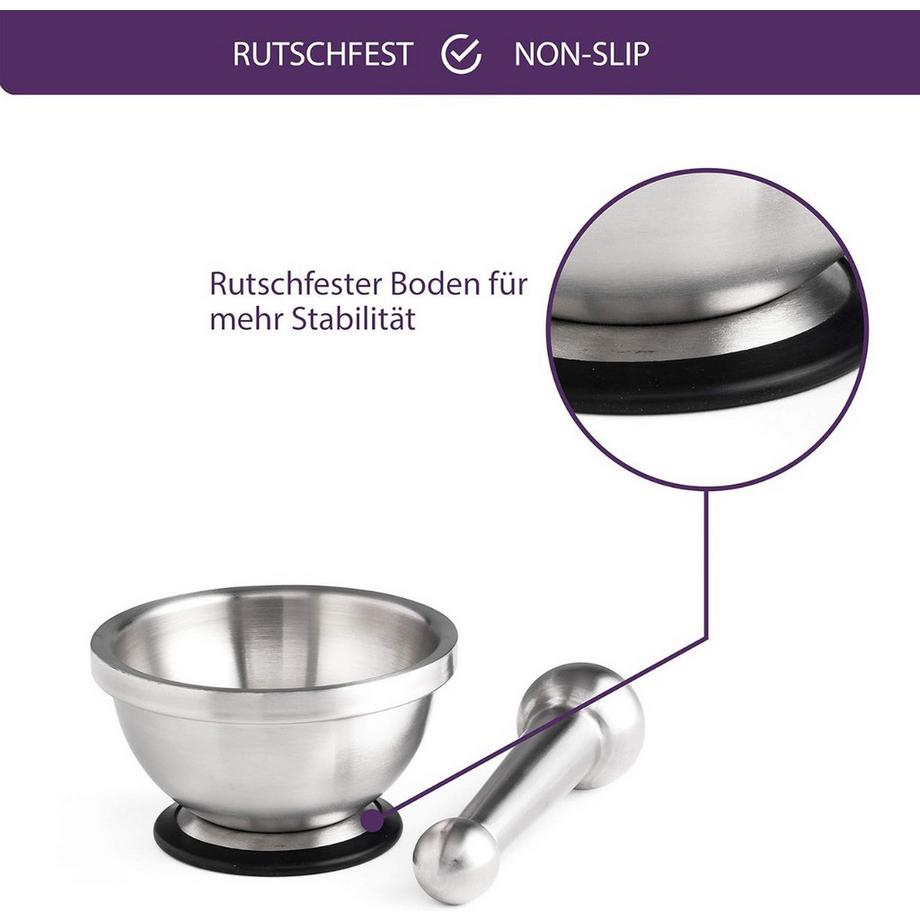 mastrad  Mörser mit Silikonsockel 