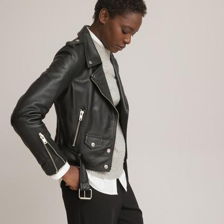 La Redoute Collections  Blouson motard en cuir 