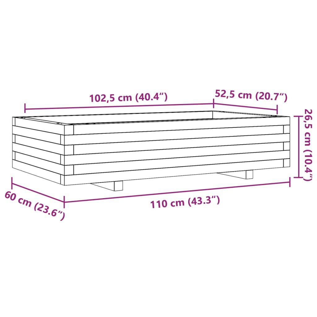 VidaXL Jardinière pinède imprégnée  