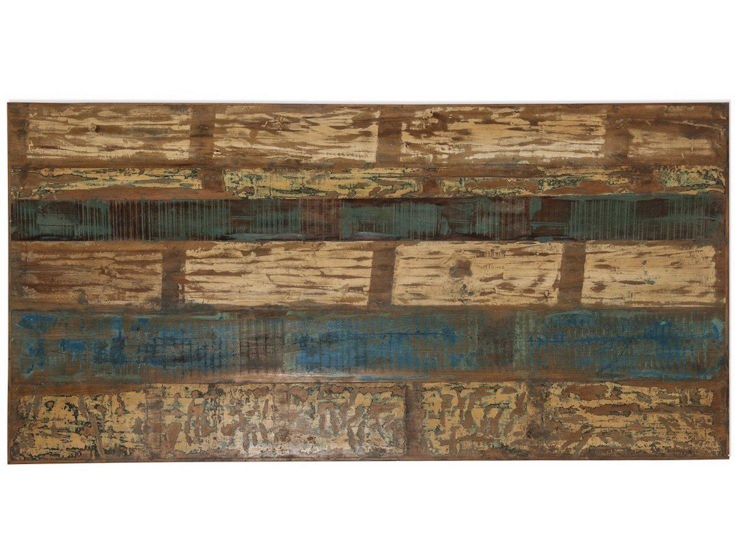 mutoni Table 240x100 cm - bois de récupération coloré - brun fer  