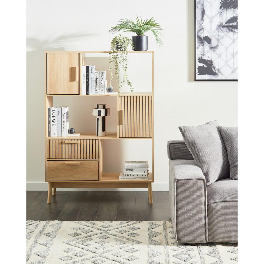 Beliani Regal aus MDF-Platte Skandinavisch LYNWOOD  