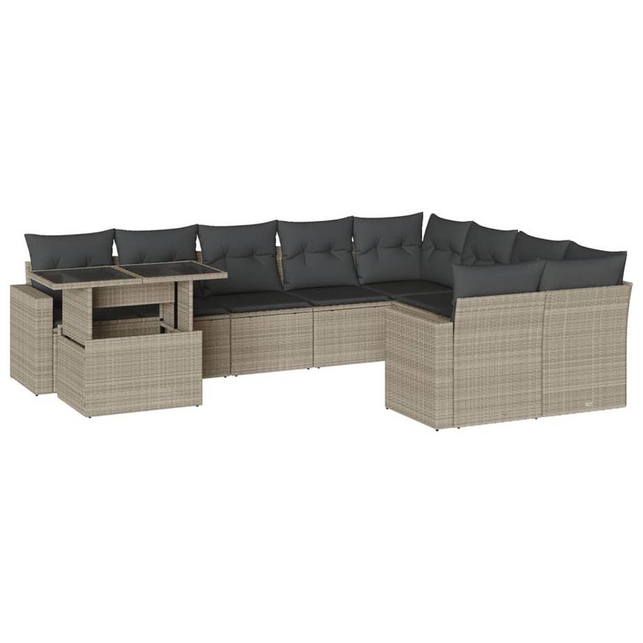 set divano da giardino Polirattan