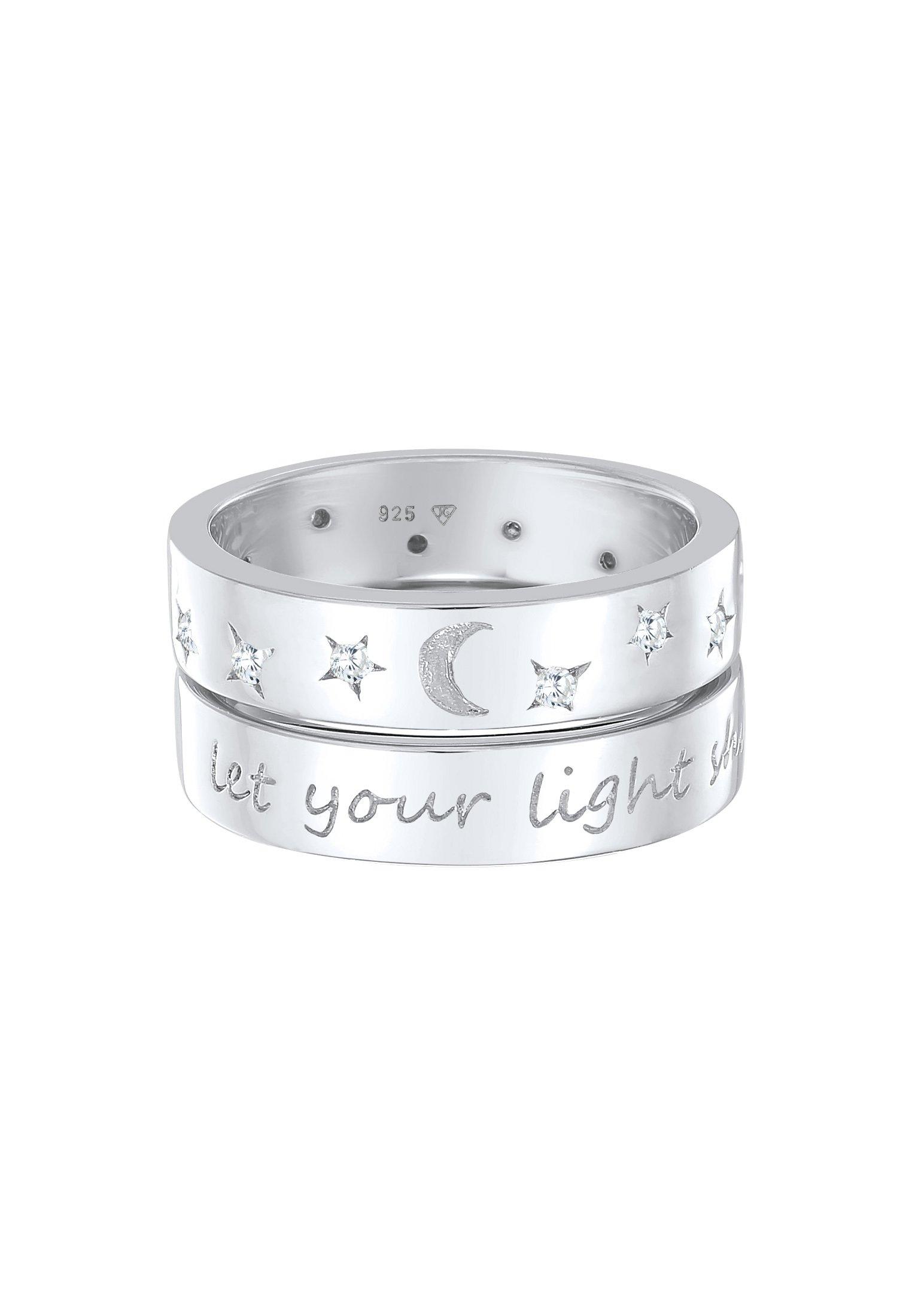 Elli  Bague Mond Stern - Let Your Light Shine 925 Silber 