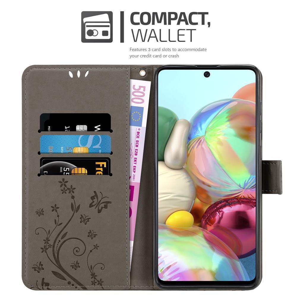 Cadorabo  Hülle für Samsung Galaxy A71 4G Blumen Design Magnetverschluss 