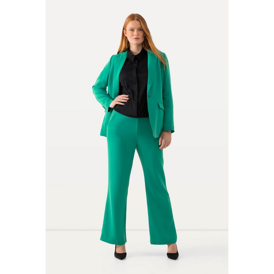 Ulla Popken Anzughose weites gerades Bein Elastikbund  