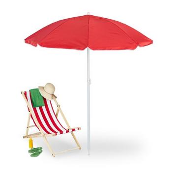 Roter Sonnenschirm 160 cm