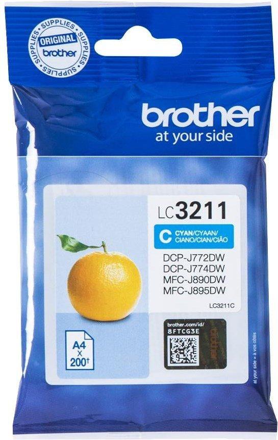 brother  BROTHER Tintenpatrone cyan LC-3211C DCP-J774DW 200 Seiten 