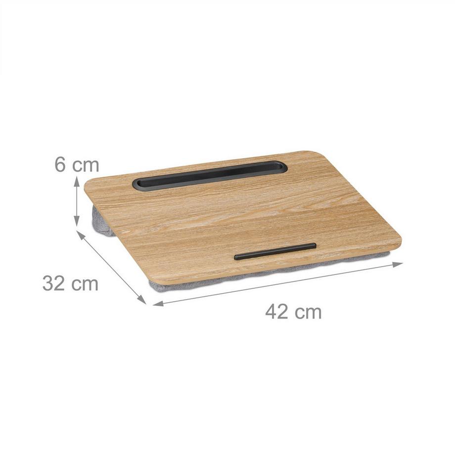 Northix Cuscino per laptop con supporto per cellulare  