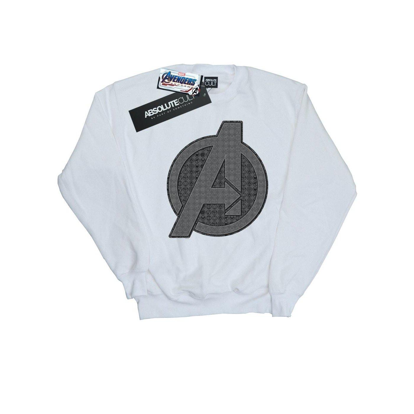 Image of Avengers Endgame Iconic Logo Sweatshirt Damen Weiss S