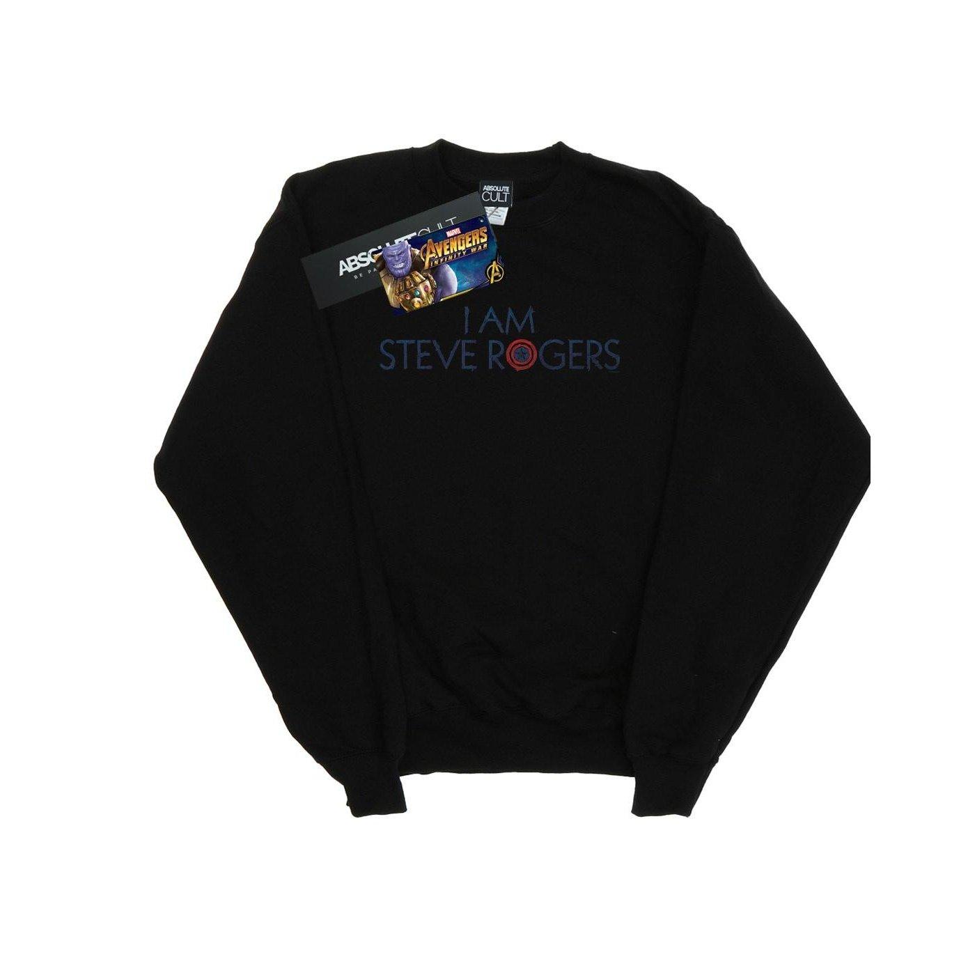 Image of Avengers Infinity War I Am Steve Rogers Sweatshirt Mädchen Schwarz 152-158