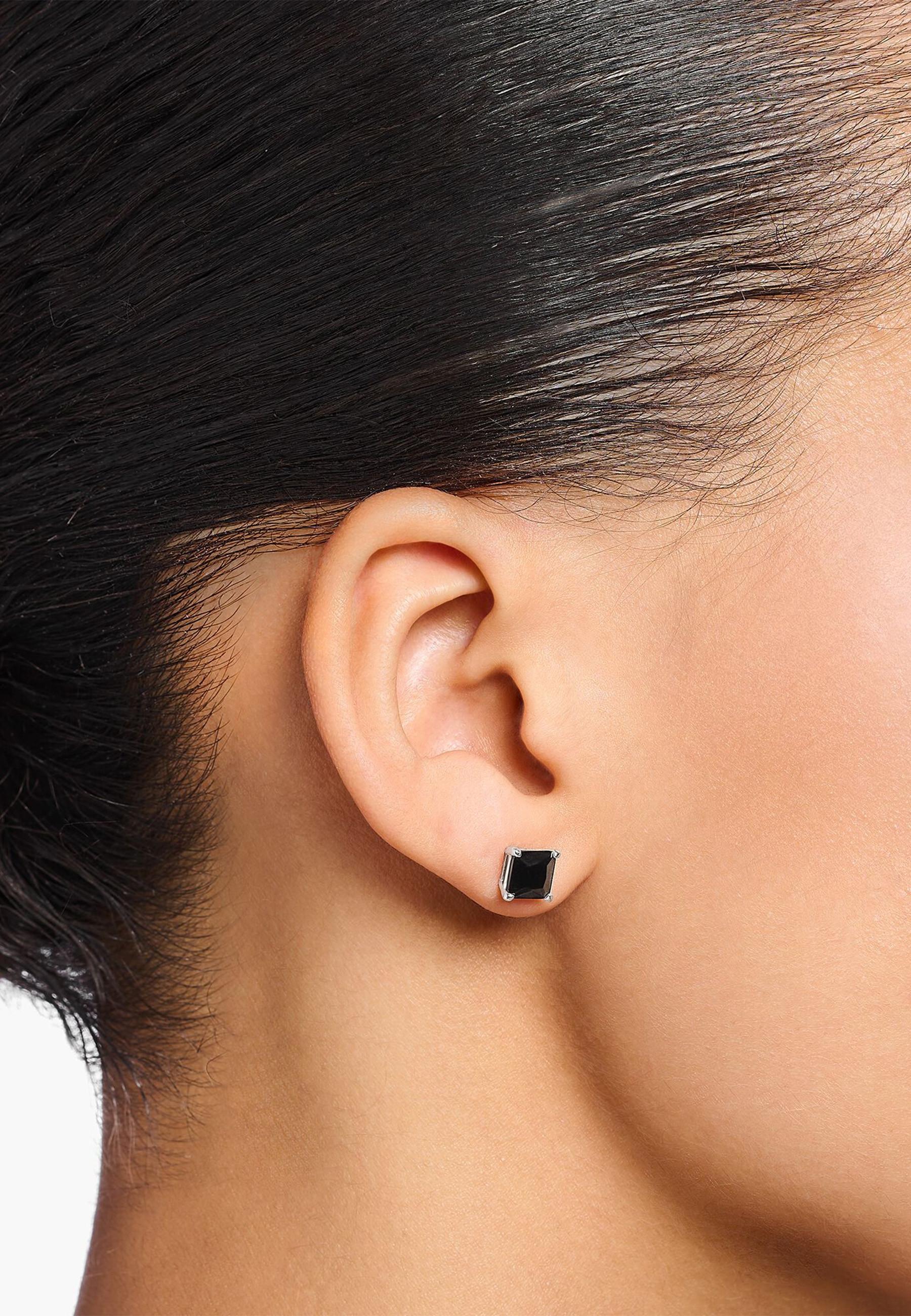 Thomas Sabo  Boucles d'oreilles Pierre Noire Argent 