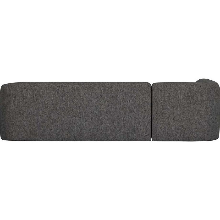 mutoni Ecksofa Sloping links Chenille-schwarz 274x225  