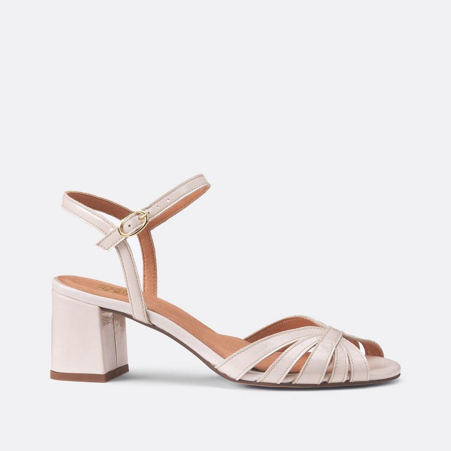 La Redoute Collections Sandales en cuir à talon  