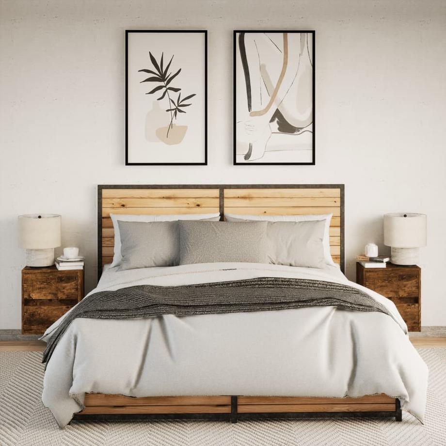 VidaXL  Table de chevet murale bois d'ingénierie 