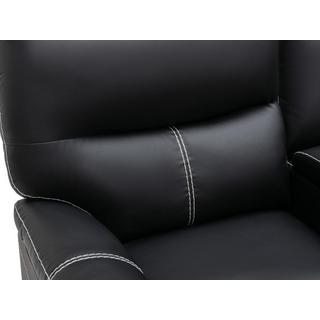 Vente-unique Relax-Ecksofa - Kunstleder - Schwarz - CANBY  