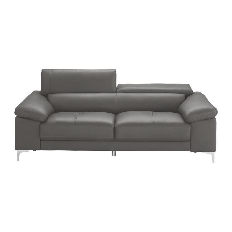 Vente-unique Divano 3 posti in pelle Antracite SOLANGE  