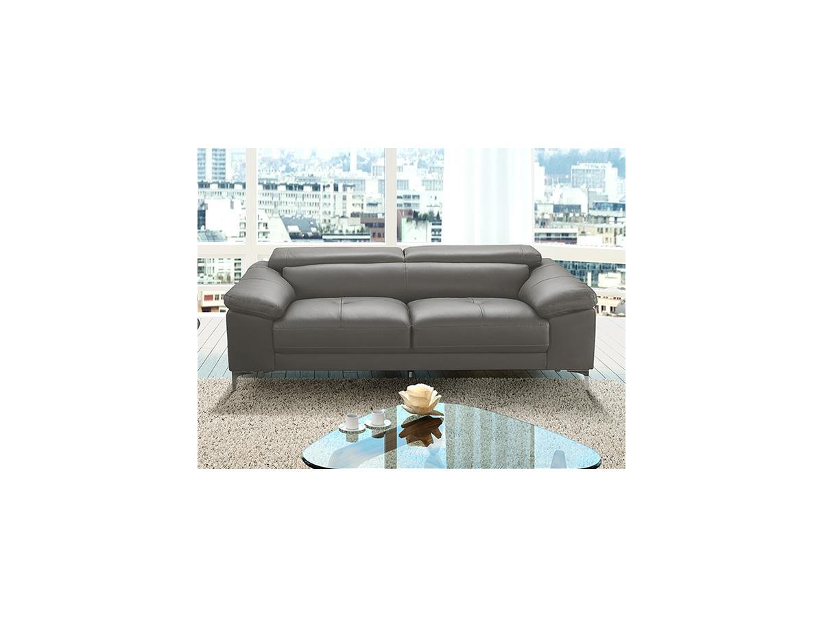 Vente-unique Ledersofa 3Sitzer SOLANGE  