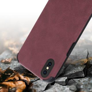 Cadorabo  Housse compatible avec Apple iPhone X / XS - Coque de protection en silicone TPU avec dos en similicuir élégant 