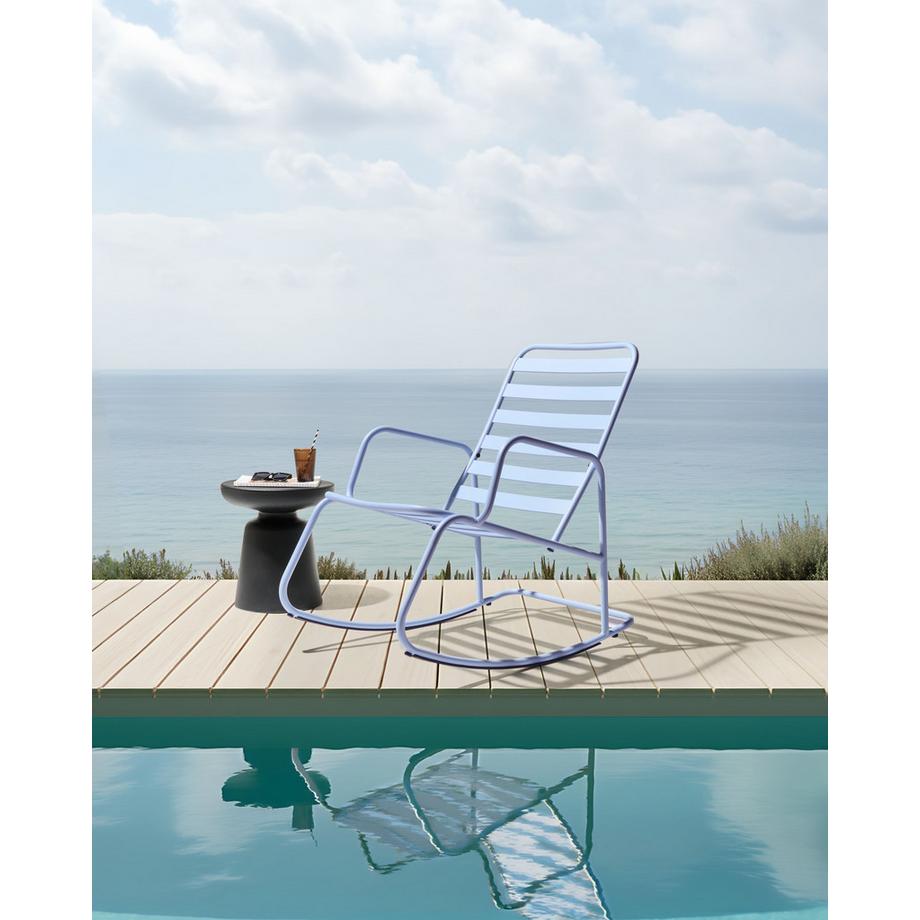 Beliani Fauteuil à bascule de jardin en Aluminium Moderne TURI  